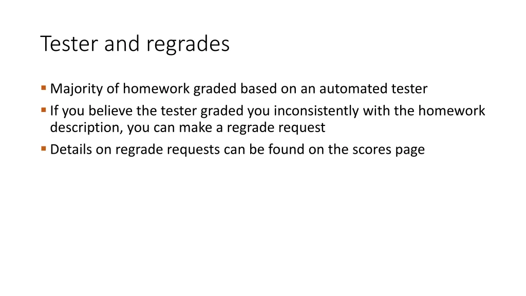 tester and regrades