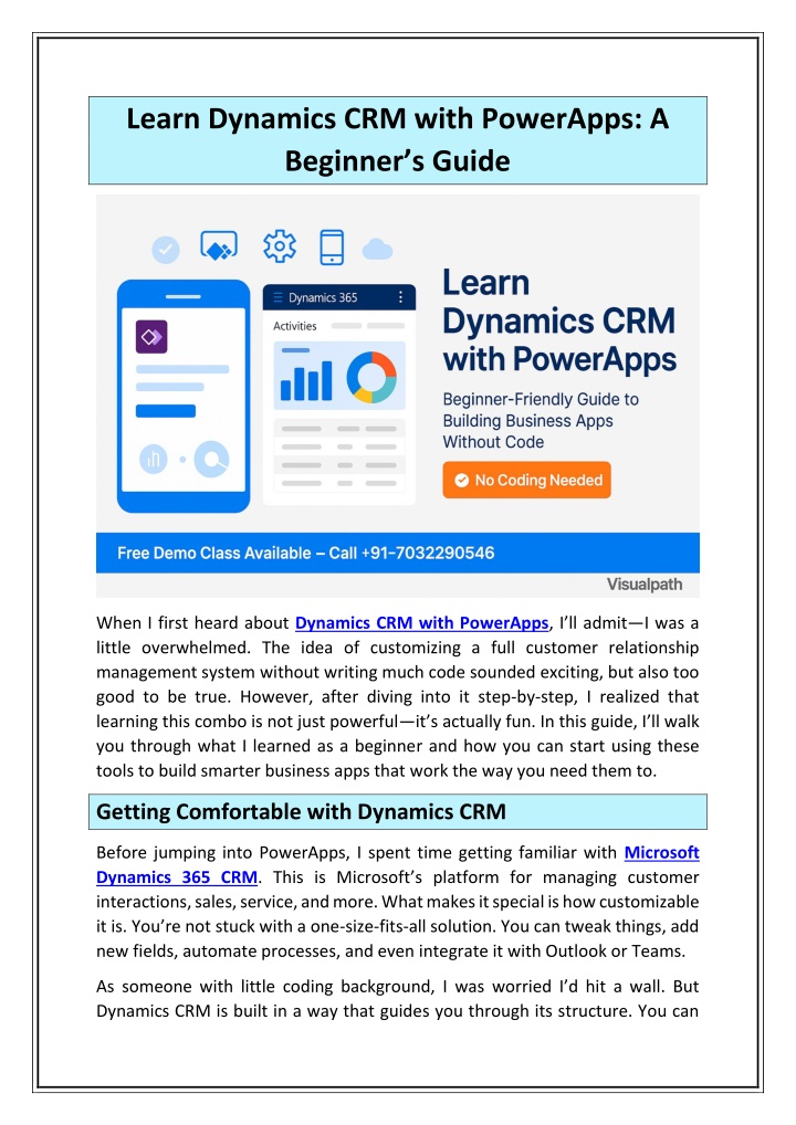 learn dynamics crm with powerapps a beginner