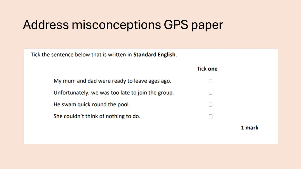 address misconceptions gps paper