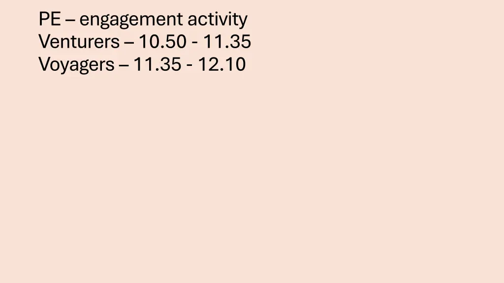 pe engagement activity venturers