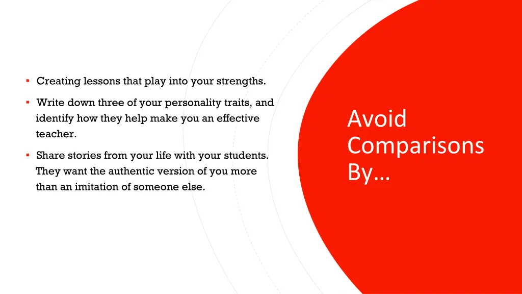 creating lessons that play into your strengths