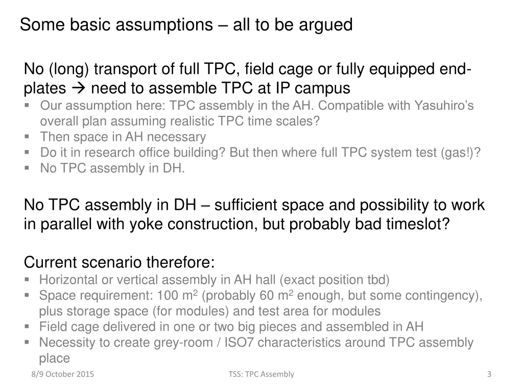 some basic assumptions all to be argued