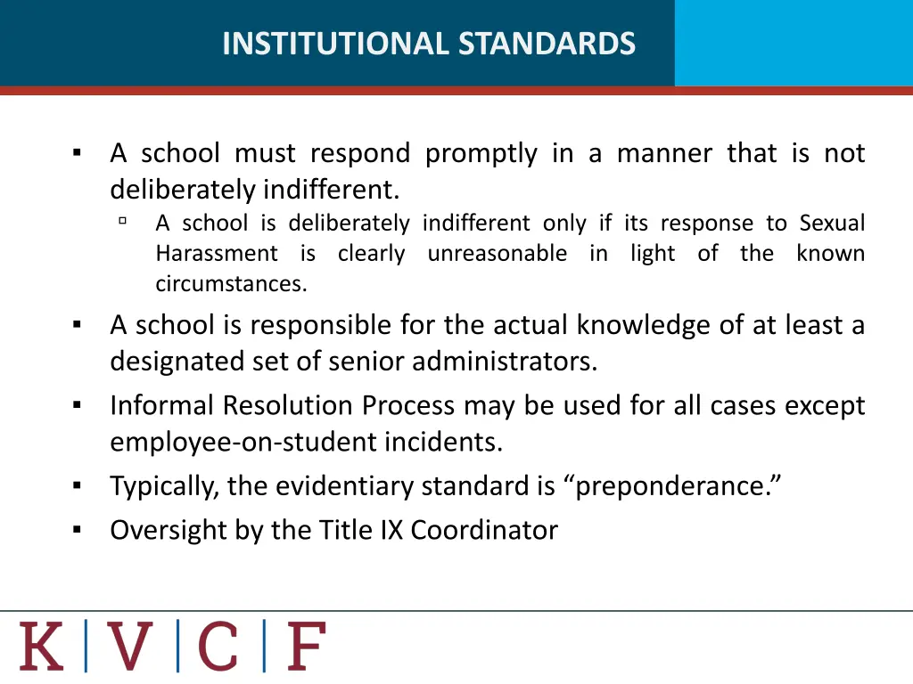 institutional standards