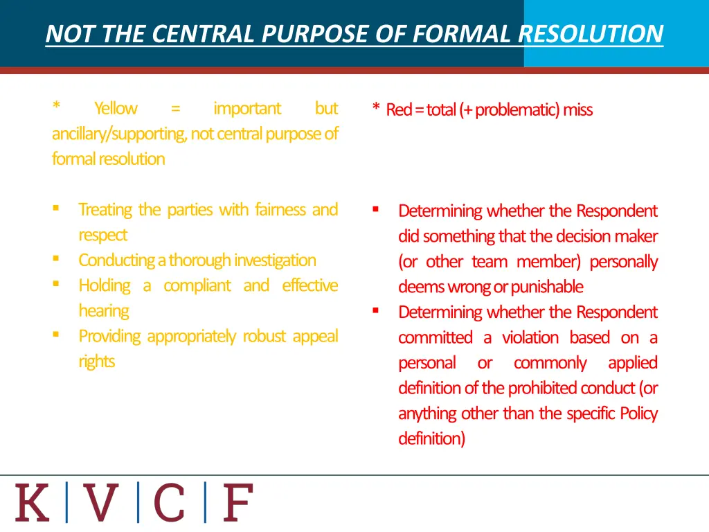 not the central purpose of formal resolution