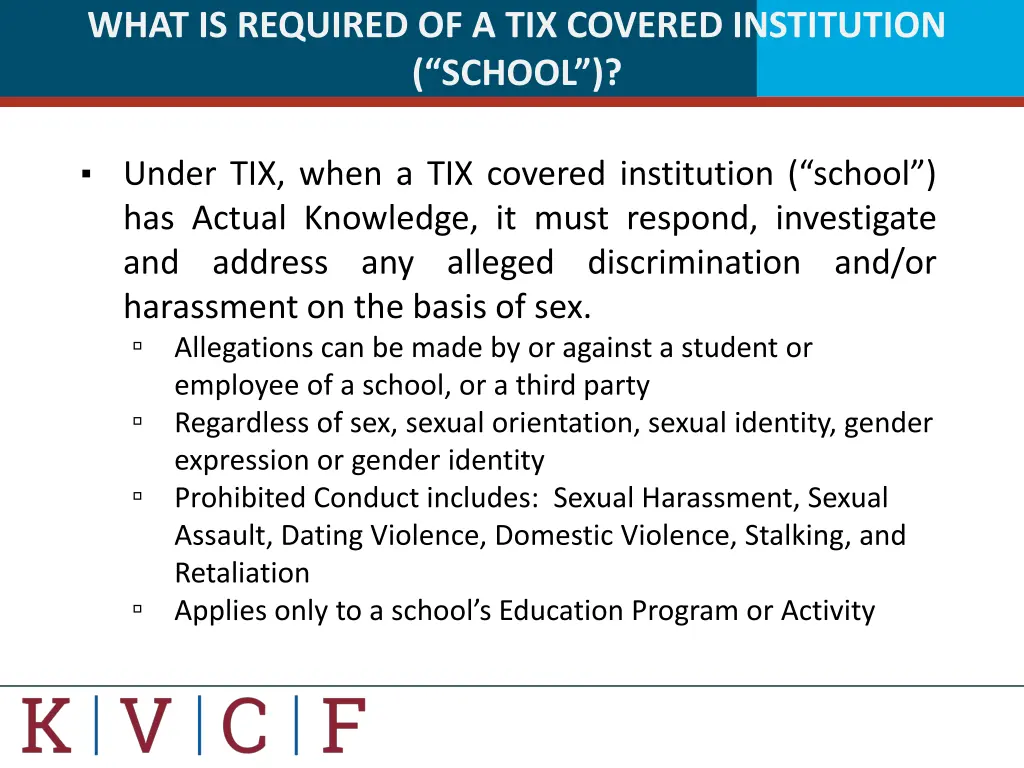 what is required of a tix covered institution