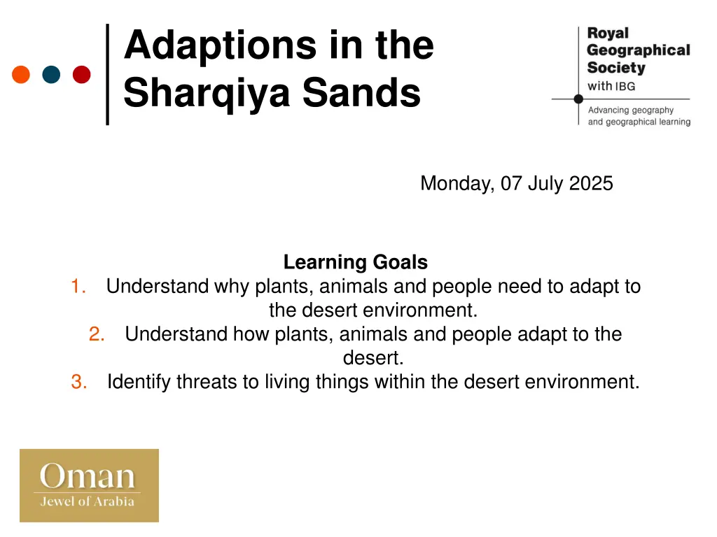 adaptions in the sharqiya sands