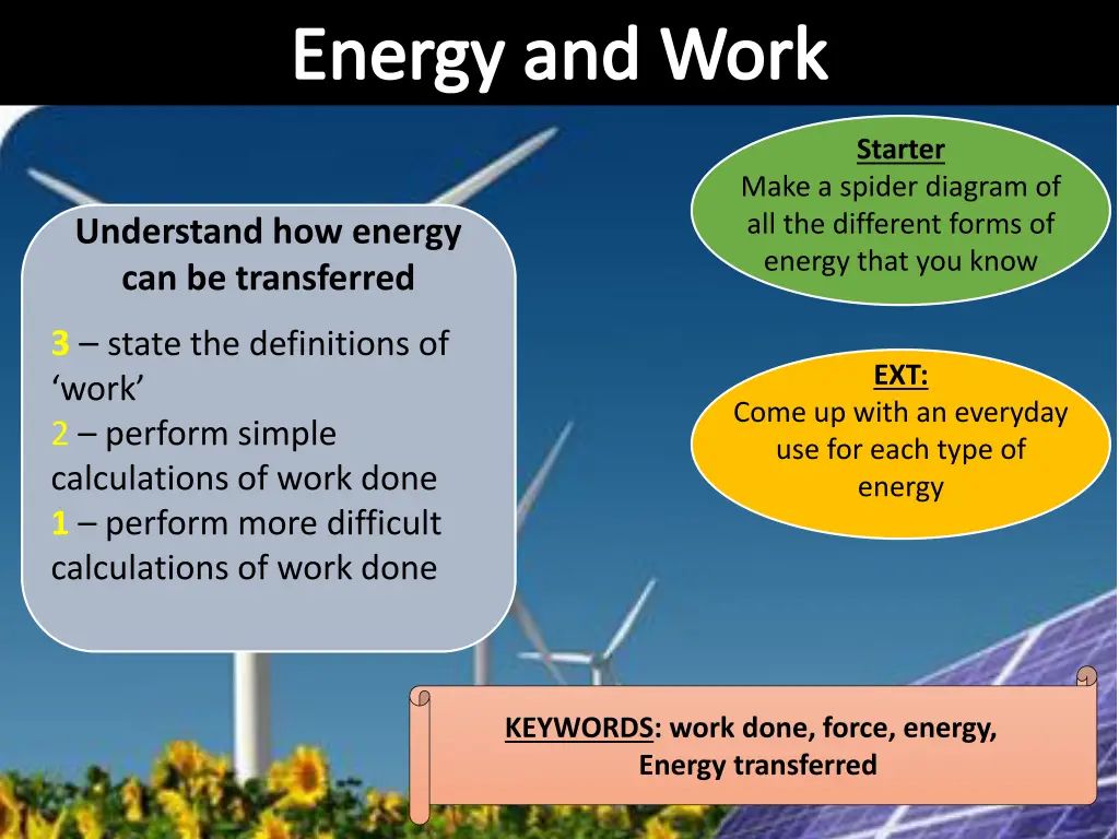 energy and work
