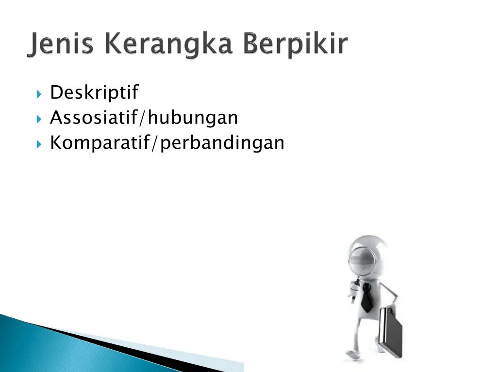 deskriptif assosiatif hubungan komparatif