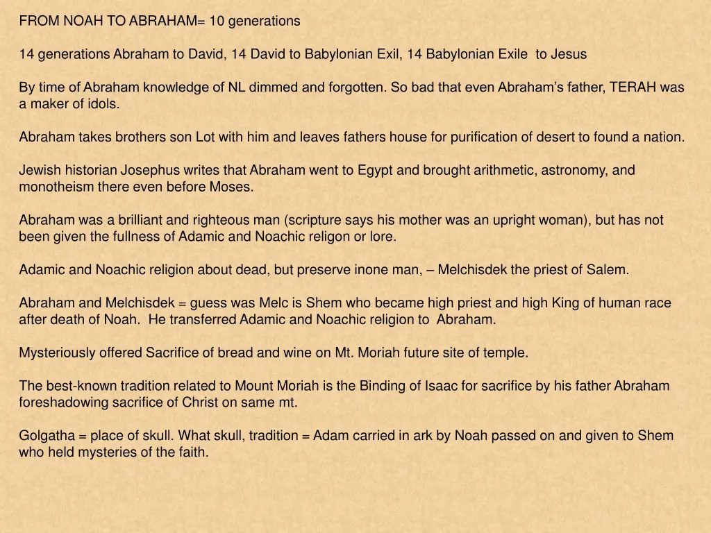 from noah to abraham 10 generations