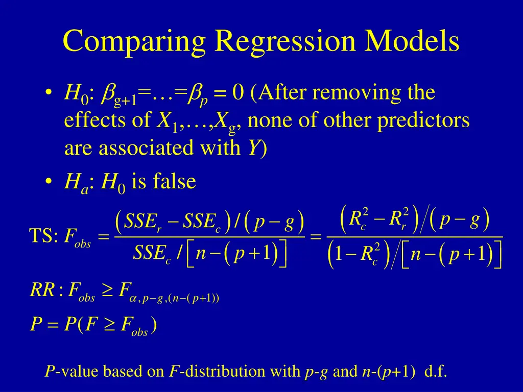 comparing regression models 1