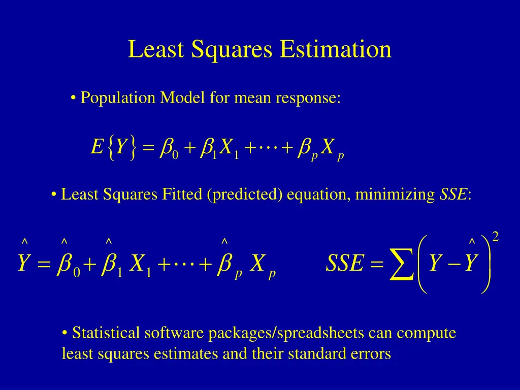 least squares estimation