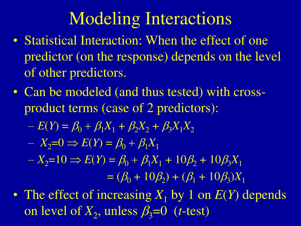 modeling interactions statistical interaction