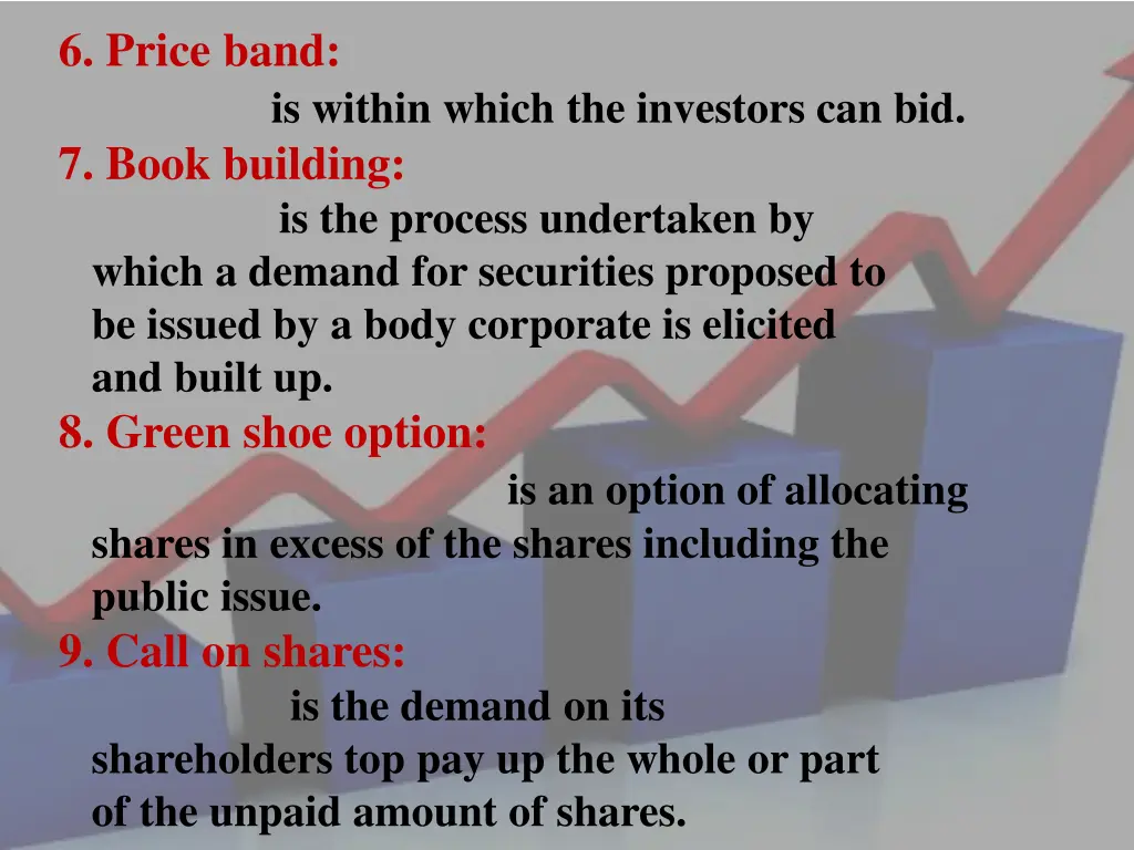 6 price band is within which the investors