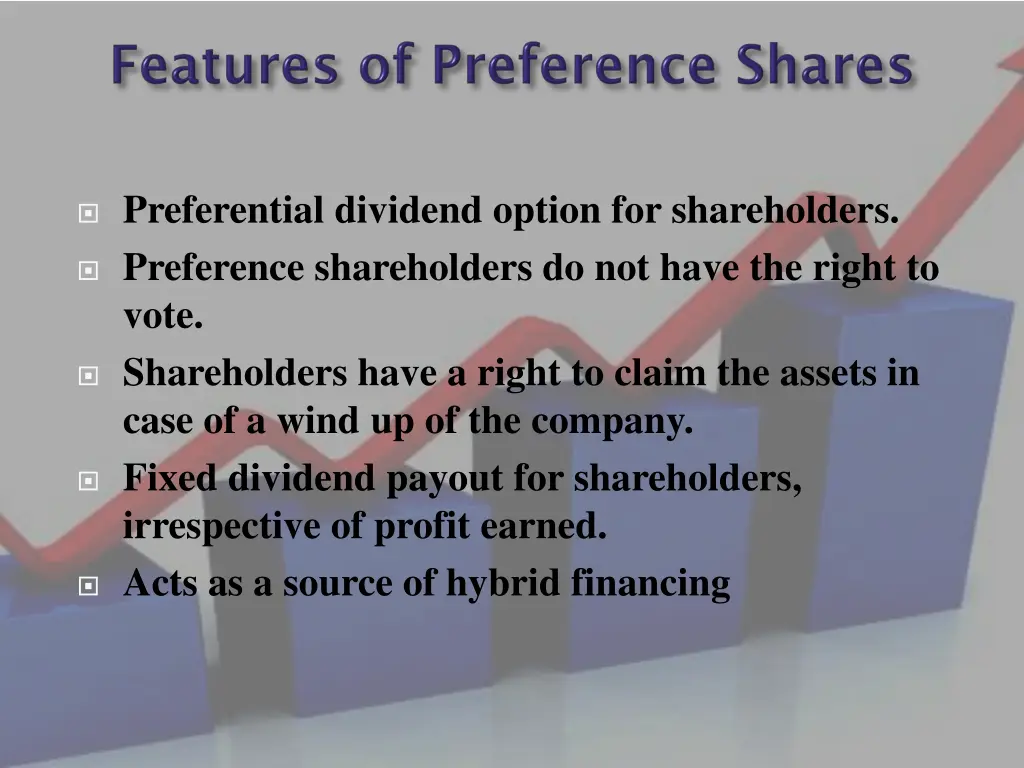 preferential dividend option for shareholders