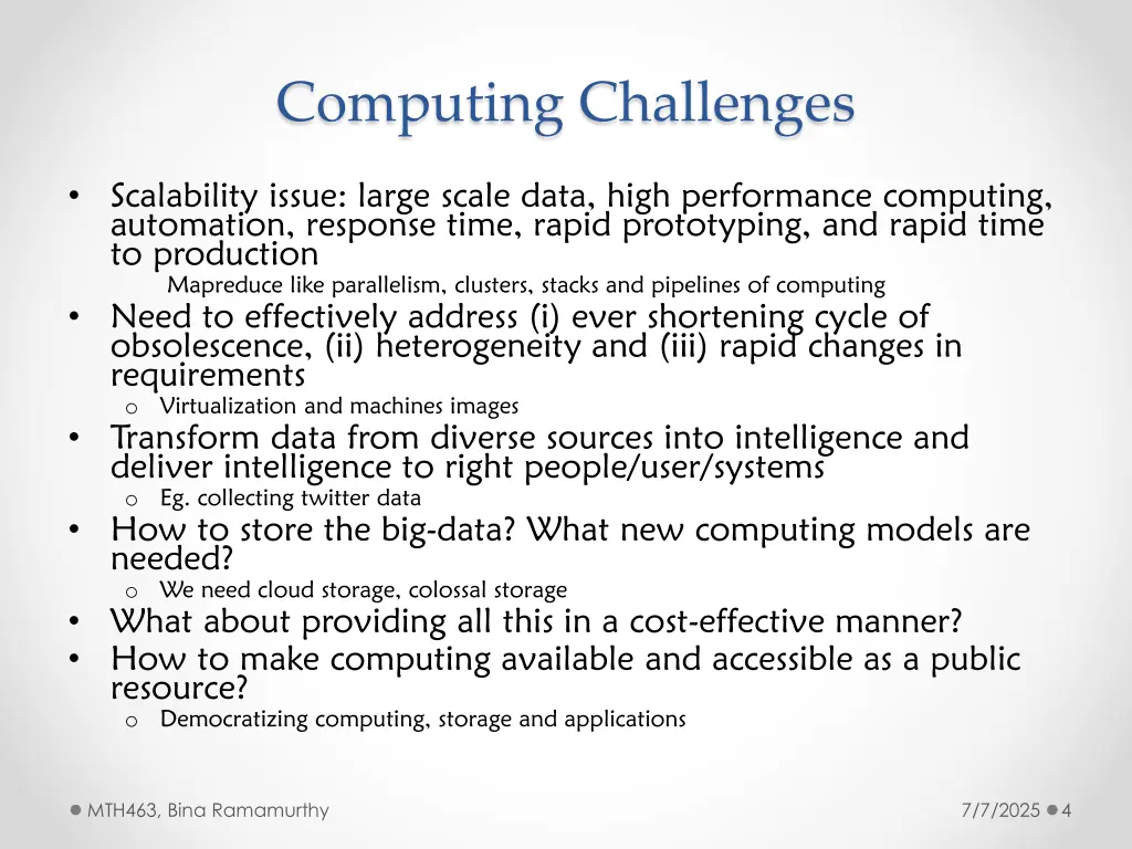 computing challenges