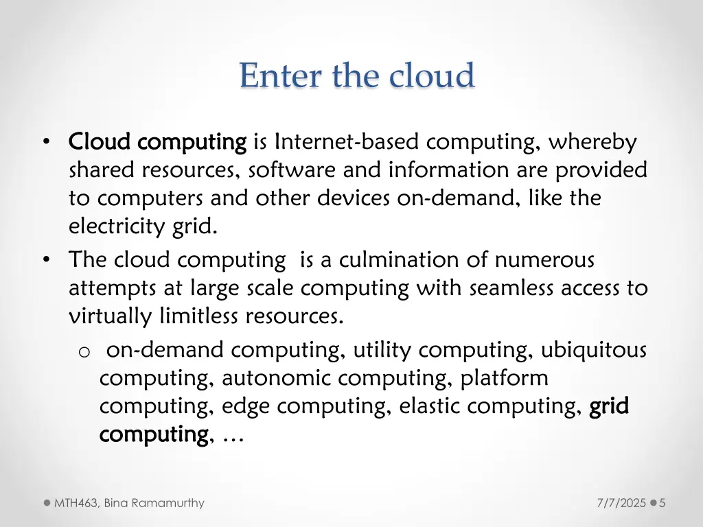 enter the cloud