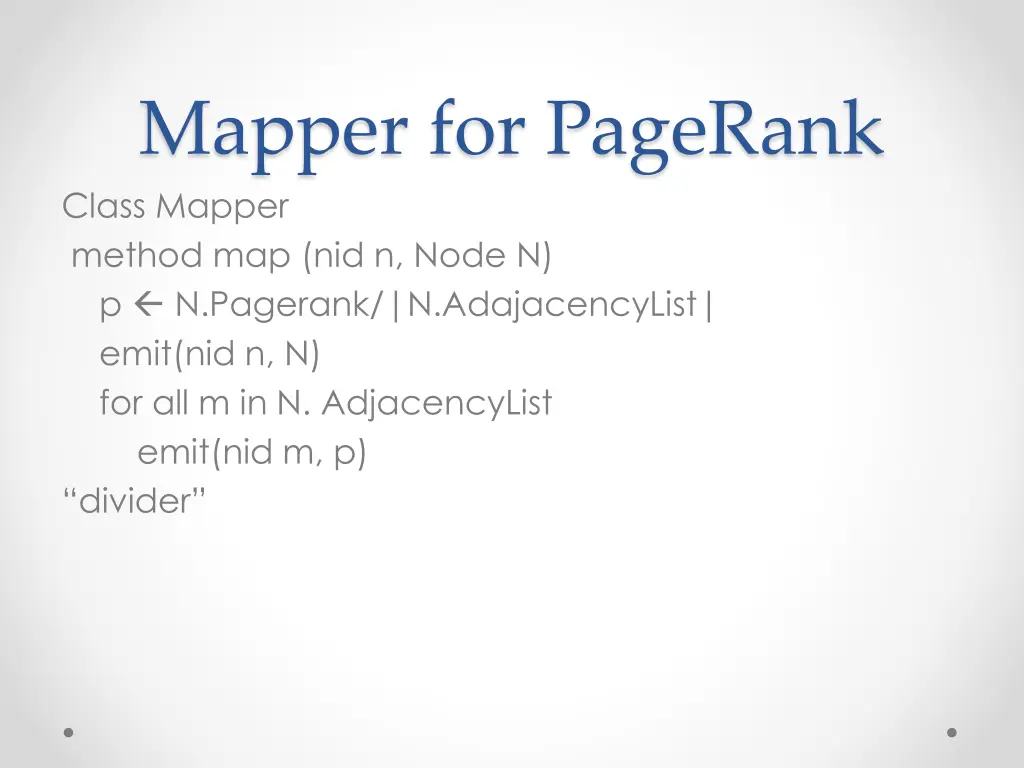 mapper for pagerank class mapper method