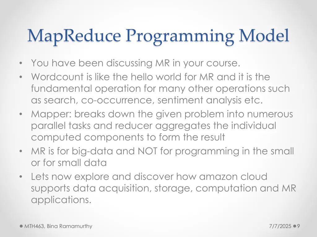 mapreduce programming model