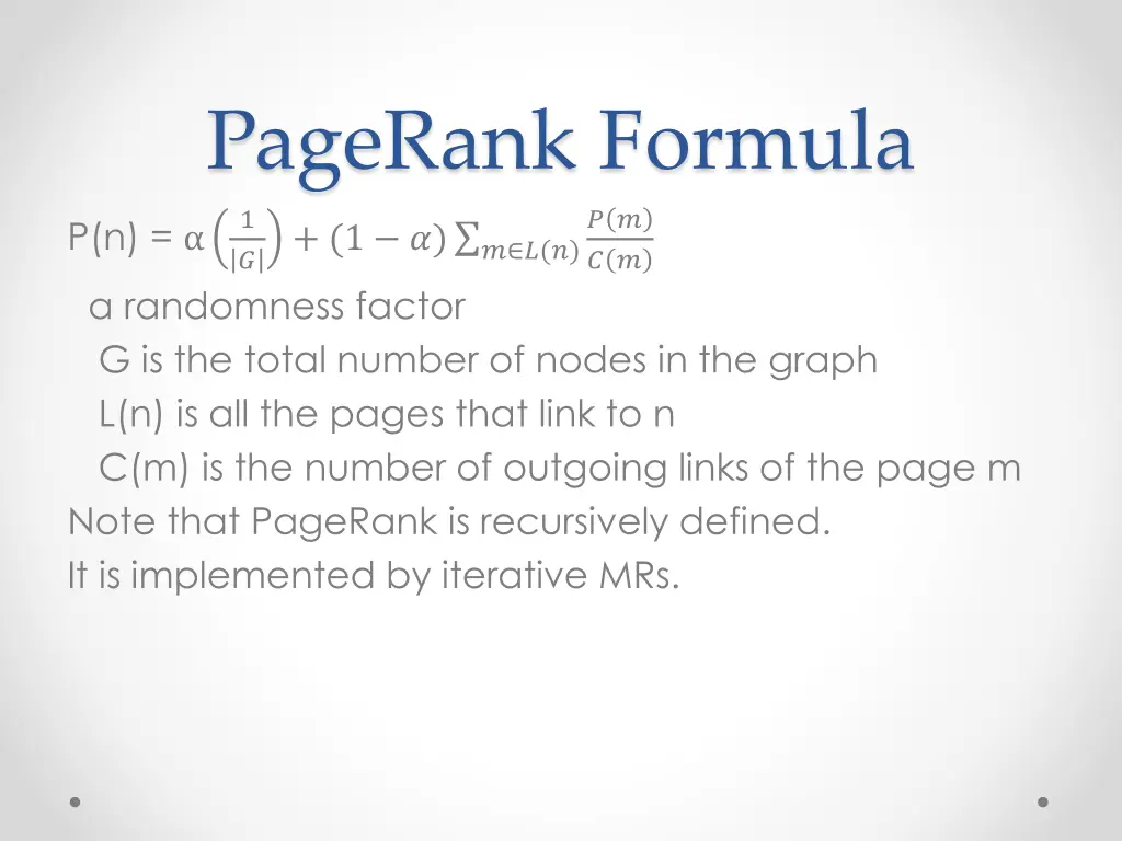 pagerank formula