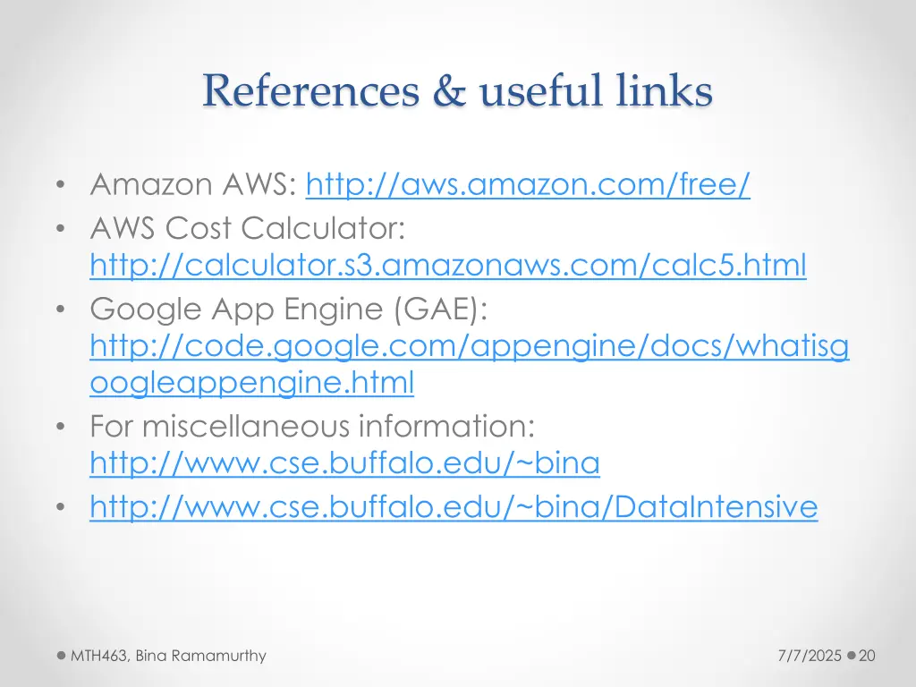 references useful links