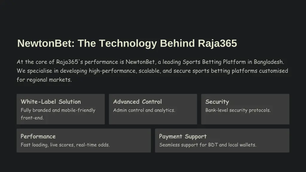 newtonbet the technology behind raja365