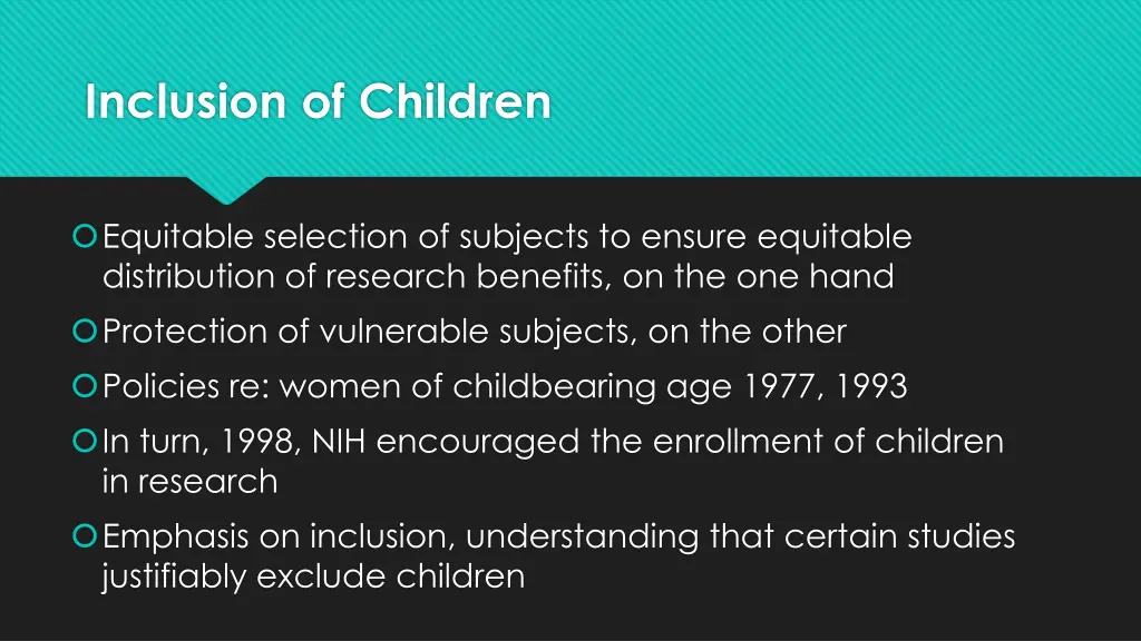 inclusion of children