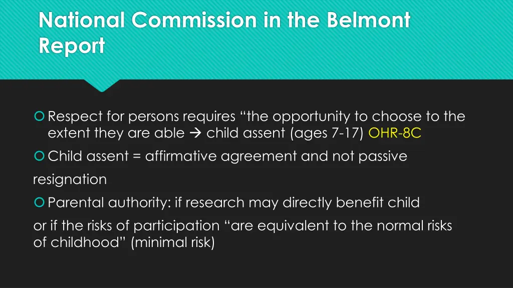 national commission in the belmont report