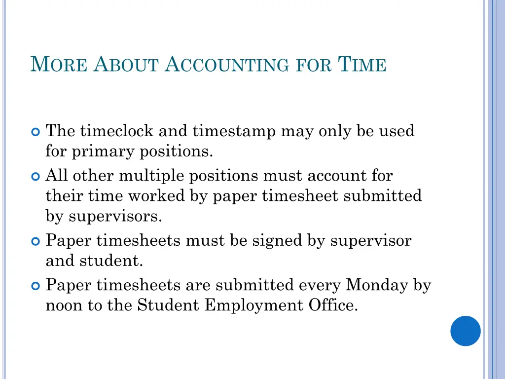 m ore a bout a ccounting for t ime