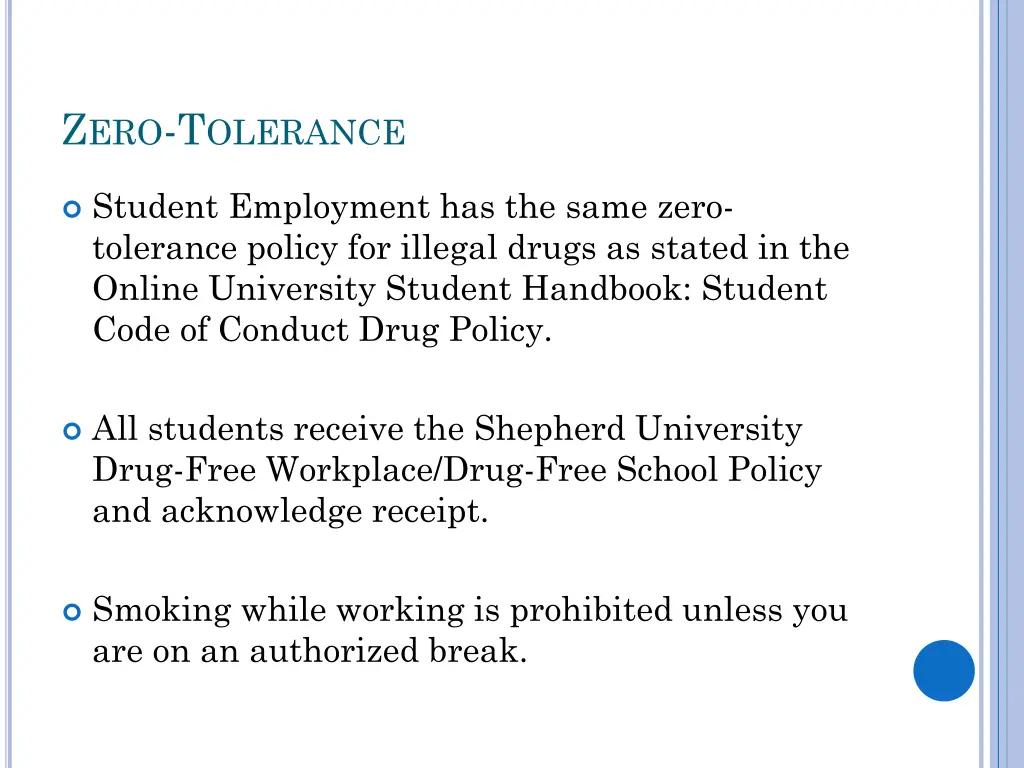 z ero t olerance