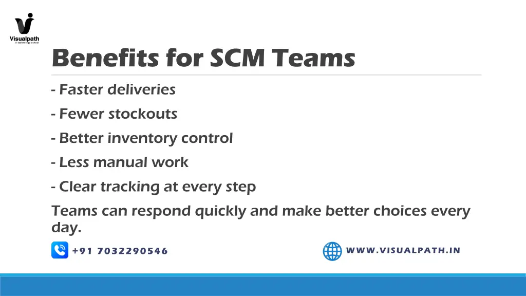 benefits for scm teams faster deliveries fewer