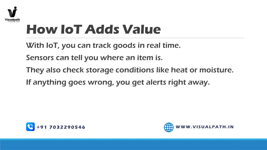 how iot adds value with iot you can track goods
