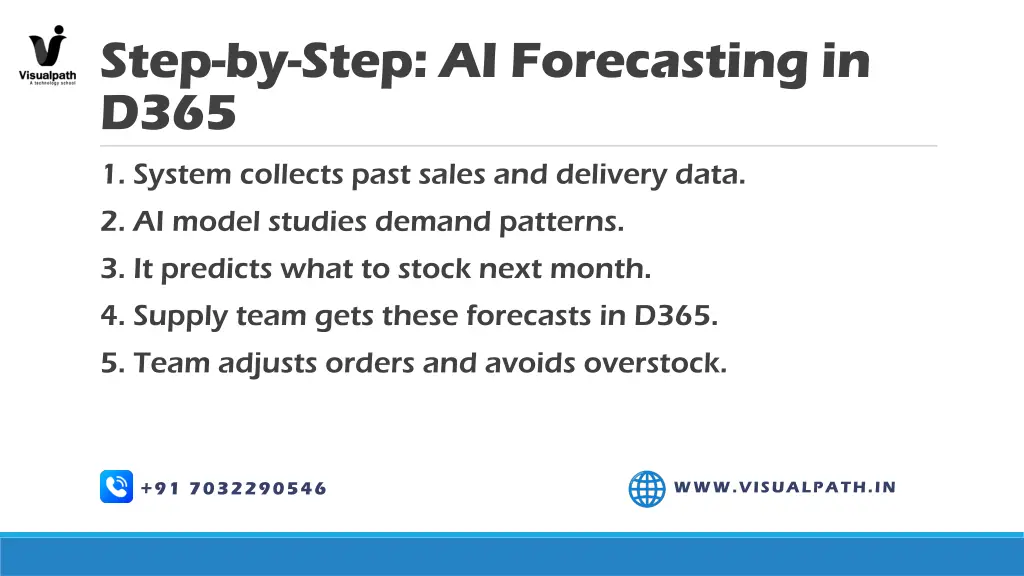 step by step ai forecasting in d365 1 system