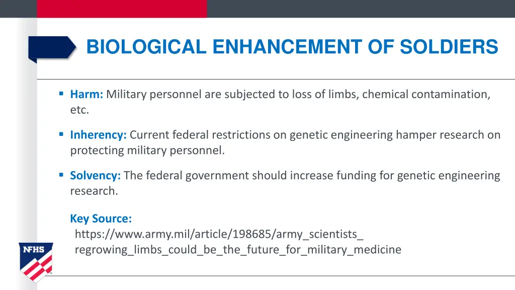 biological enhancement of soldiers