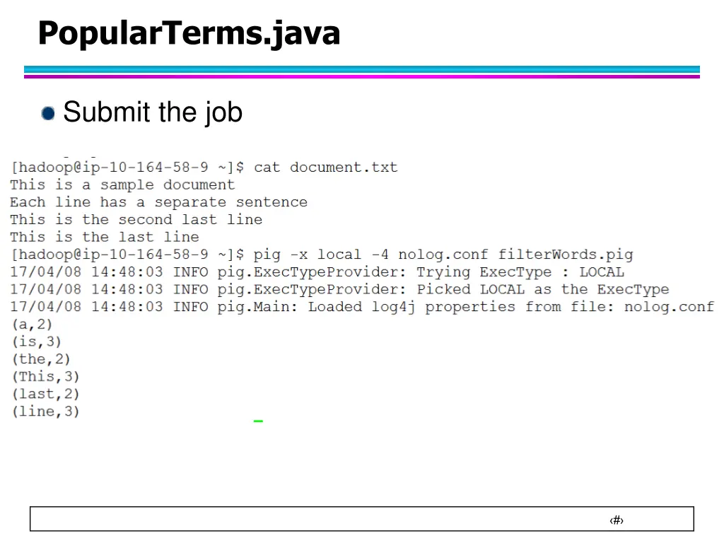 popularterms java 3