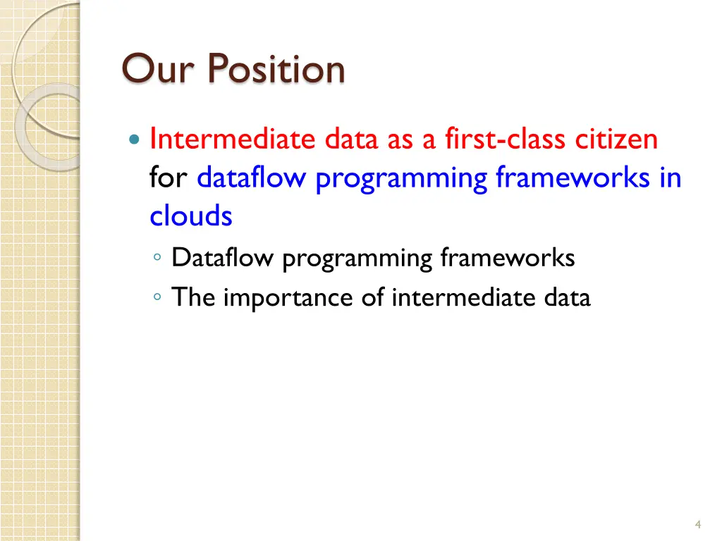 our position 2