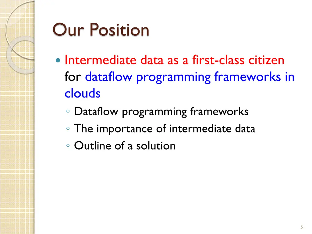 our position 3