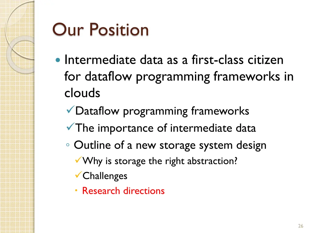 our position 6