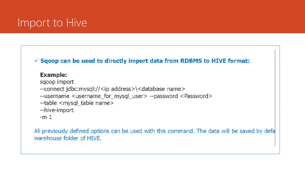 import to hive