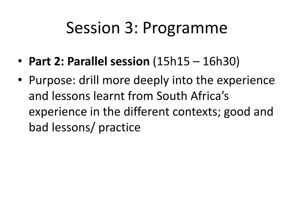 session 3 programme 2