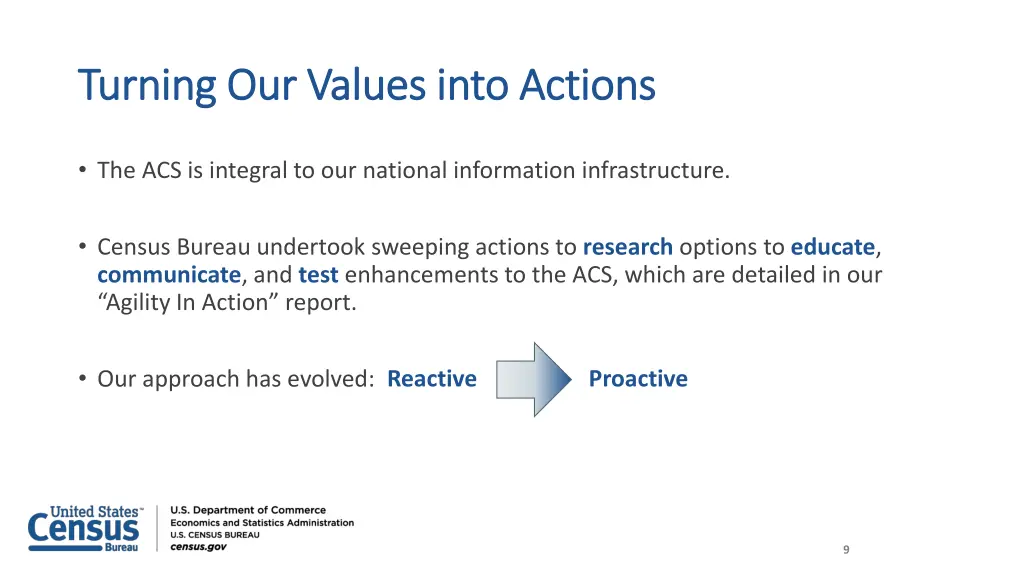 turning our values into actions turning