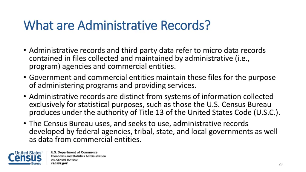 what are administrative records what