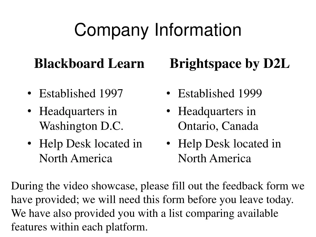 company information