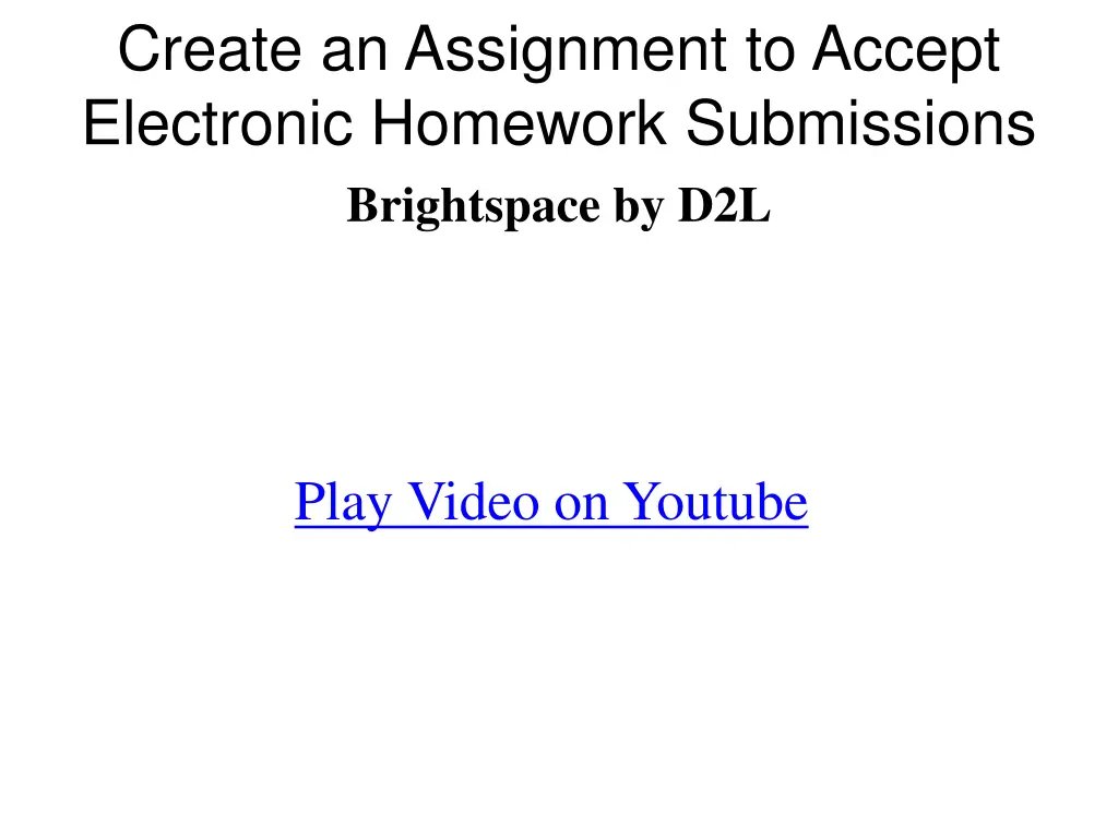 create an assignment to accept electronic 1