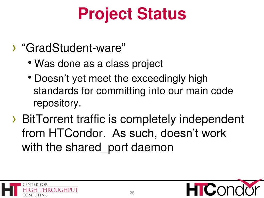 project status