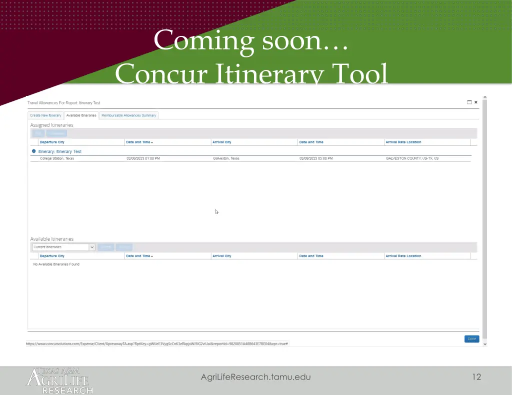 coming soon concur itinerary tool 1