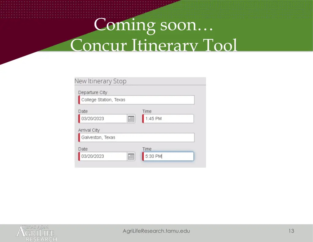 coming soon concur itinerary tool 2