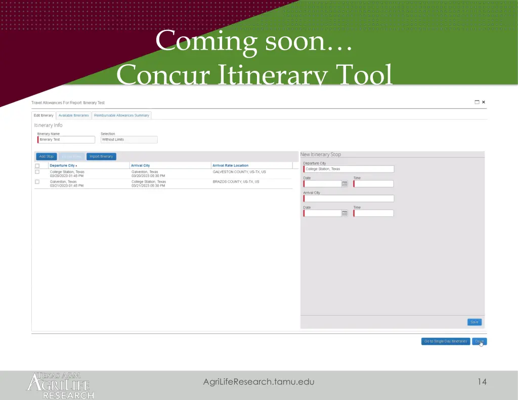 coming soon concur itinerary tool 3