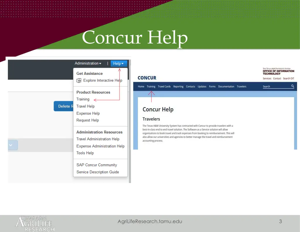 concur help