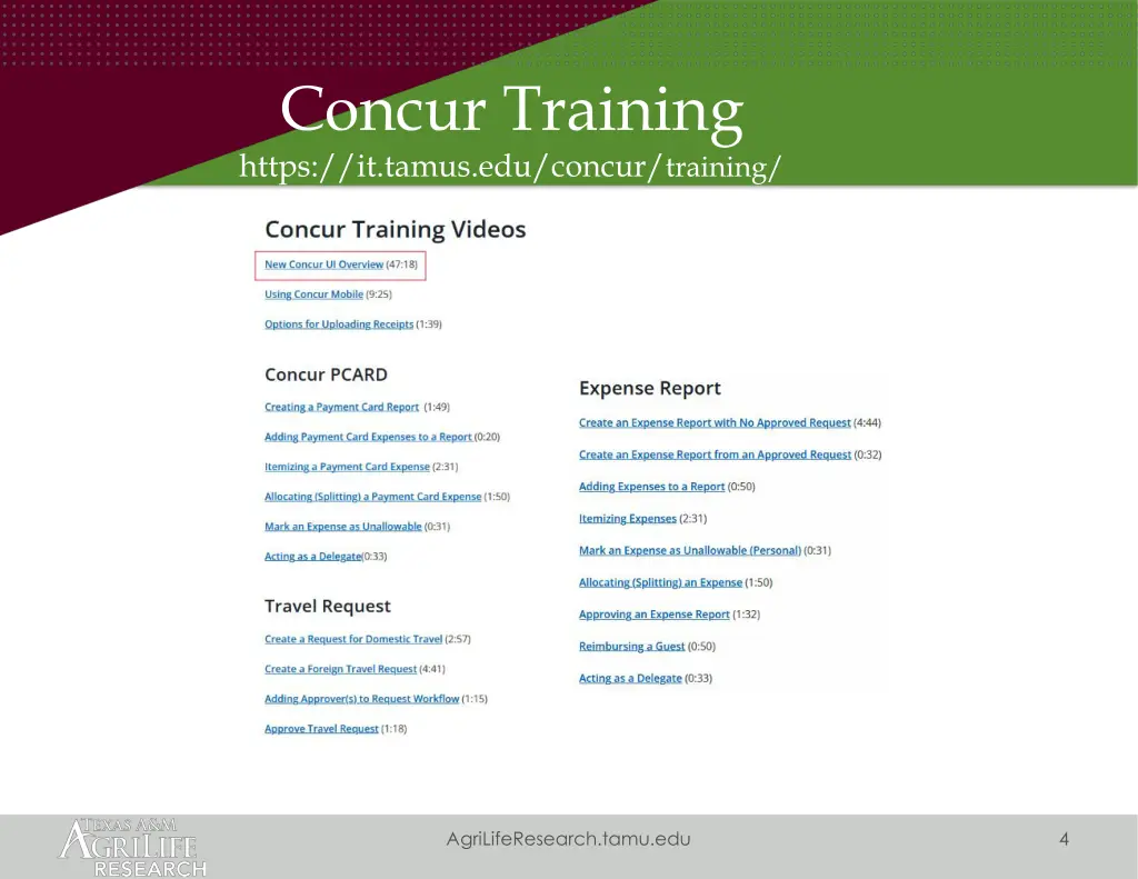 concur training https it tamus edu concur training
