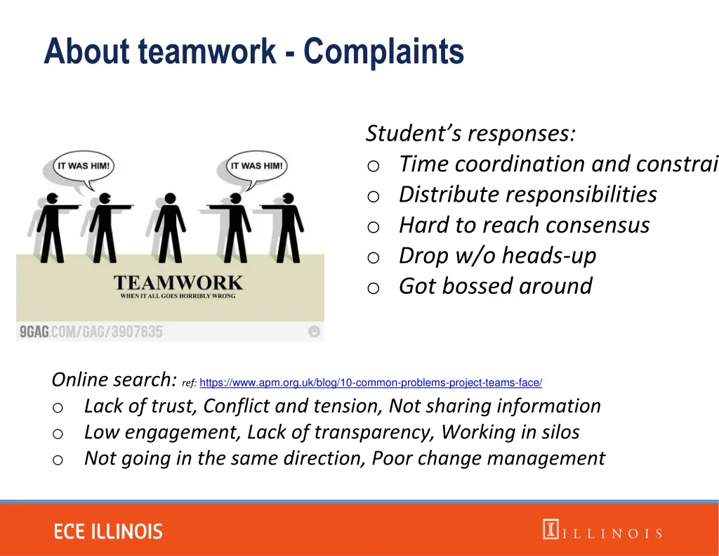 about teamwork complaints